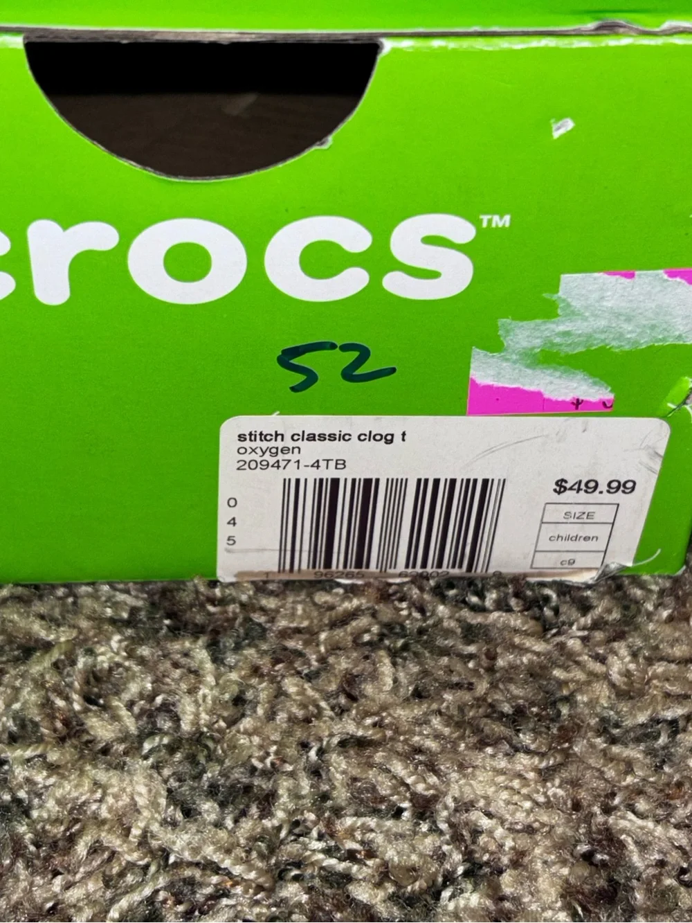 Crocs Kids Classic Clog Disney Stitch Floral Print Blue Size C9 209471-4TB